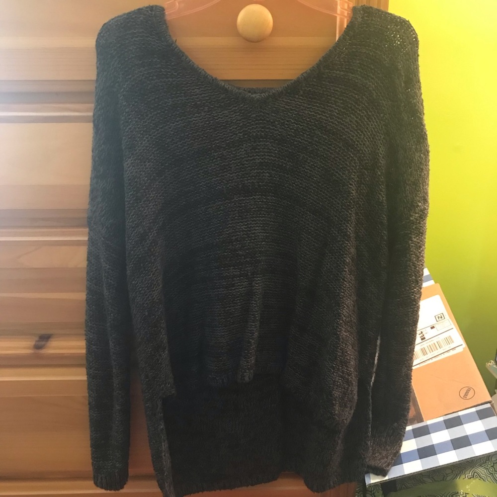 Mossimo High-Low Grey Sweater